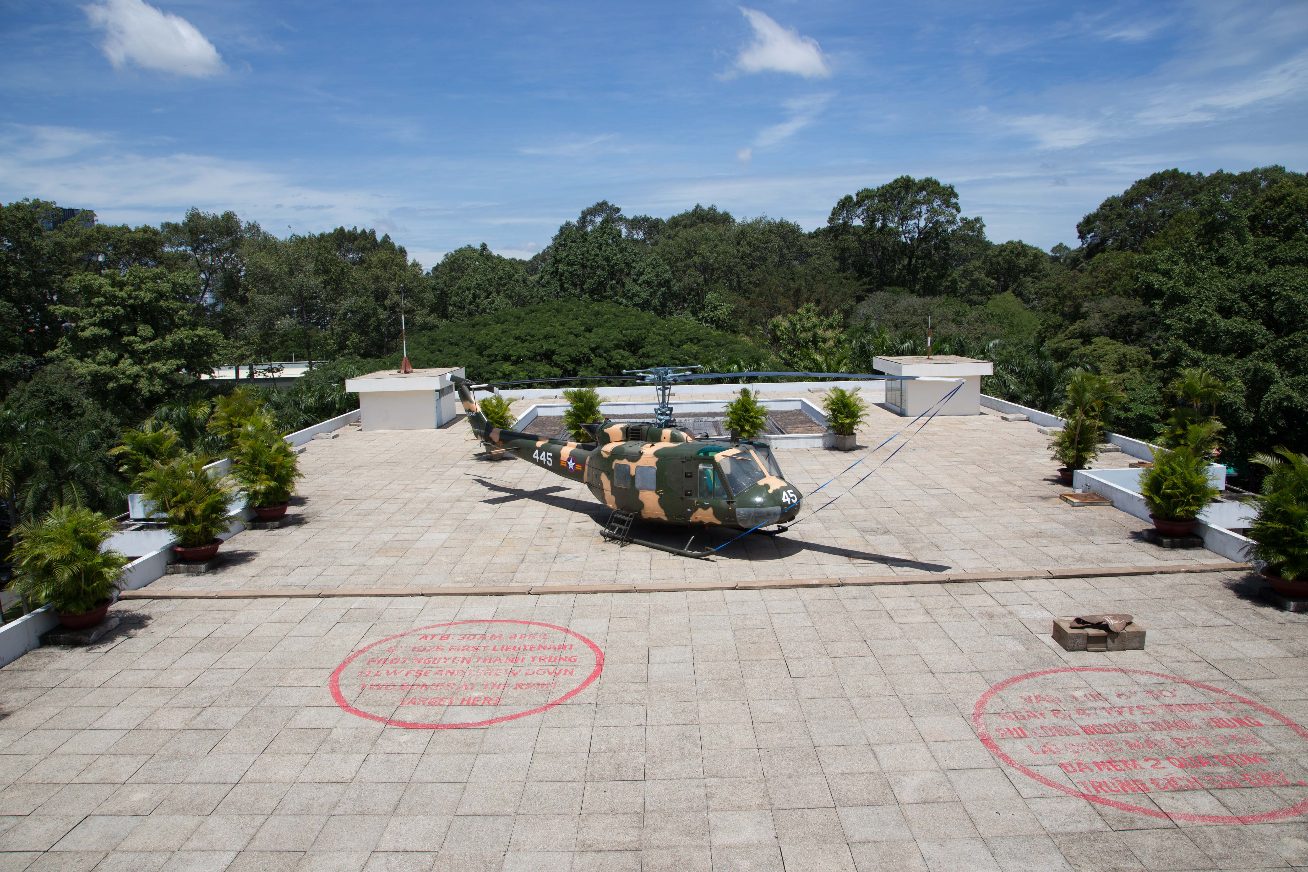 Visit the place where the last helicopter taking off from Saigon